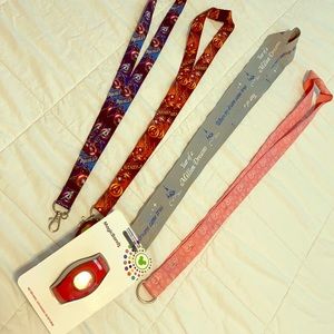 Misc Disney pin lanyards and MagicBand 2